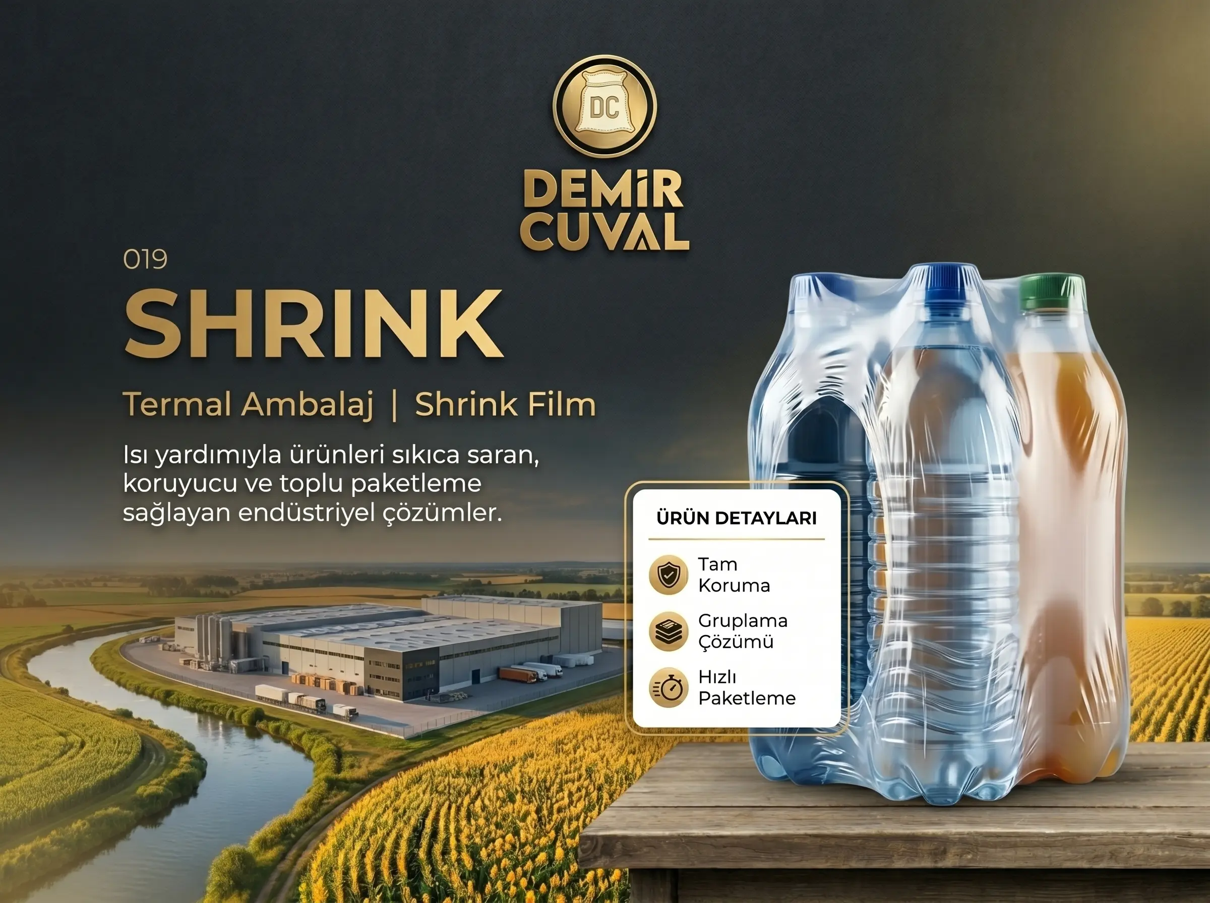 Endüstriyel shrink film ve ısıl ambalaj paketleme çözümleri